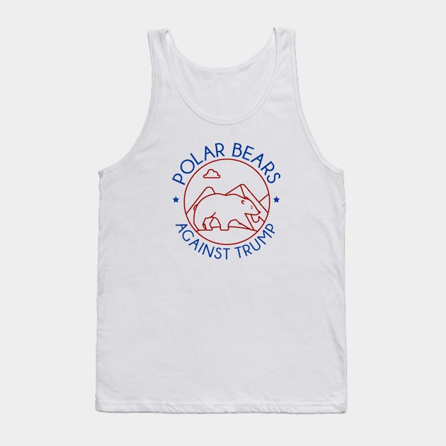 Polar Bears Against Trump Tank Top by VectorPlanet